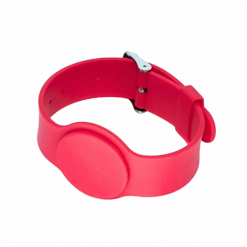 PULSEIRA SILICONE RFID 1K COM FECHO - COR VERMELHA